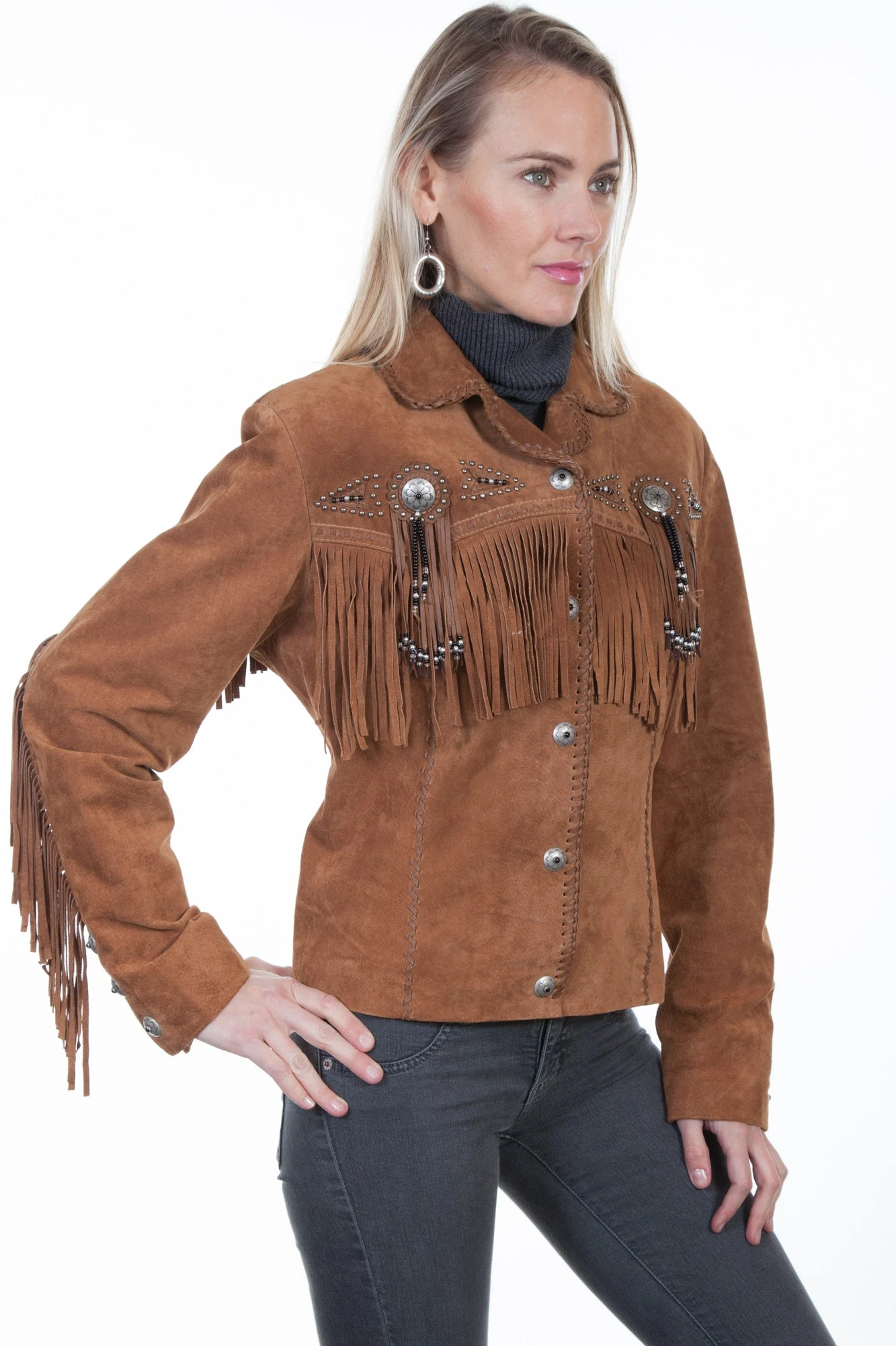 Scully Womens Cinnamon Boar Suede Jacket - Image 2