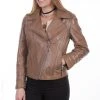 Scully Womens Sand Lamb Motorcycle Jacket
