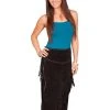 Scully Leather Womens Long Boar Suede Tie Side Fringe Skirt Black