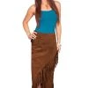 Scully Womens Cinnamon Suede Long Skirt