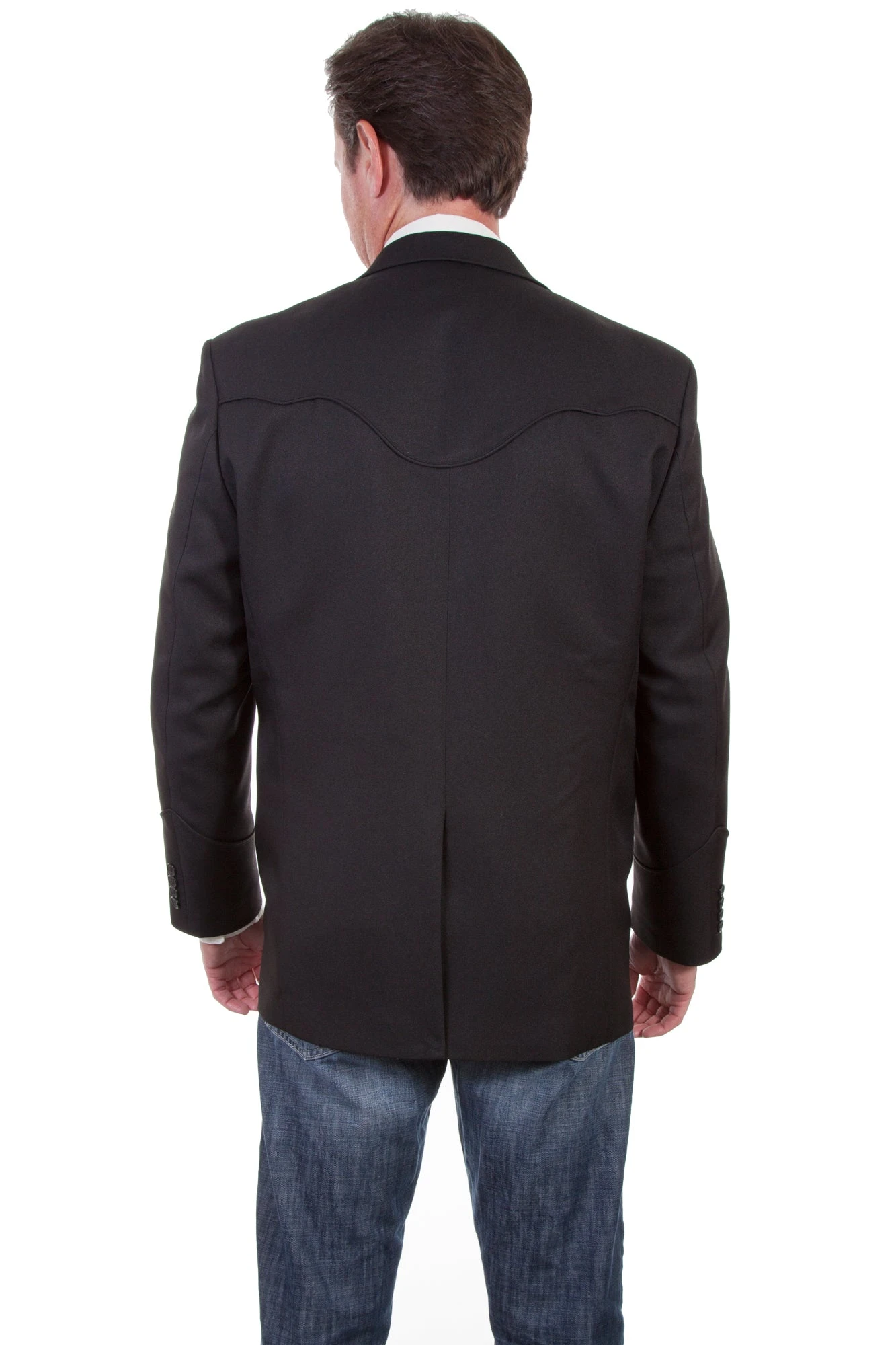Scully Mens Black Rayon Piping Blazer - Image 2