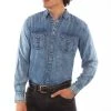 Scully Mens Denim 100% Tencel Western L/S Shirt