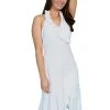 Scully Cantina Collection Halter Dress White 100% Cotton Ruffled
