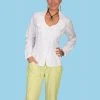 Scully Womens Lime 100% Cotton Drawstring Capri Pants