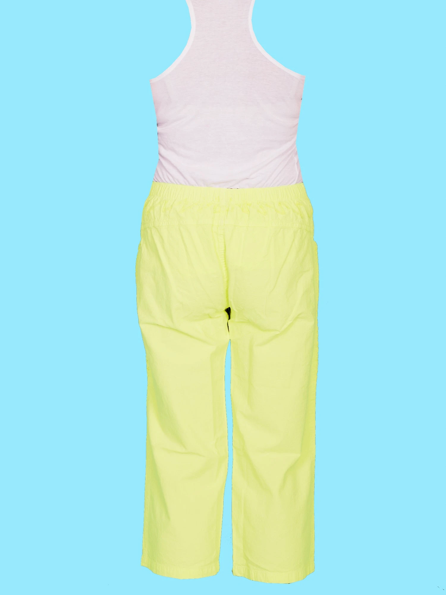 Scully Womens Lime 100% Cotton Drawstring Capri Pants - Image 2