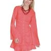 Scully Womens Strawberry 100% Cotton Lace-Up L/S Dress