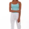 Scully Womens White 100% Cotton Crochet Pants