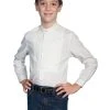 Scully Rangewear Boys Ivory 100% Cotton L/S Tuxedo Front Shirt