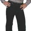 Scully RangeWear Mens Black 100% Cotton Notched Button Fly Canvas Pant