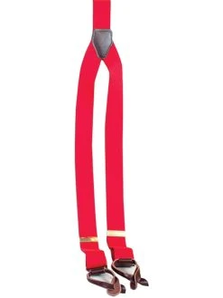 Scully Rangewear Red Poly-Elastic Adjustable Y-Back Suspenders