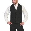 Scully Rangewear Mens Black 100% Cotton Canvas Western Vest