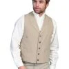 Scully Rangewear Mens Sand 100% Cotton Canvas Western Vest
