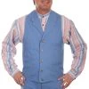 Scully Mens Sky 100% Cotton Canvas Vest
