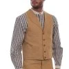 Scully Mens Wheat 100% Cotton Notched Lapels Vest