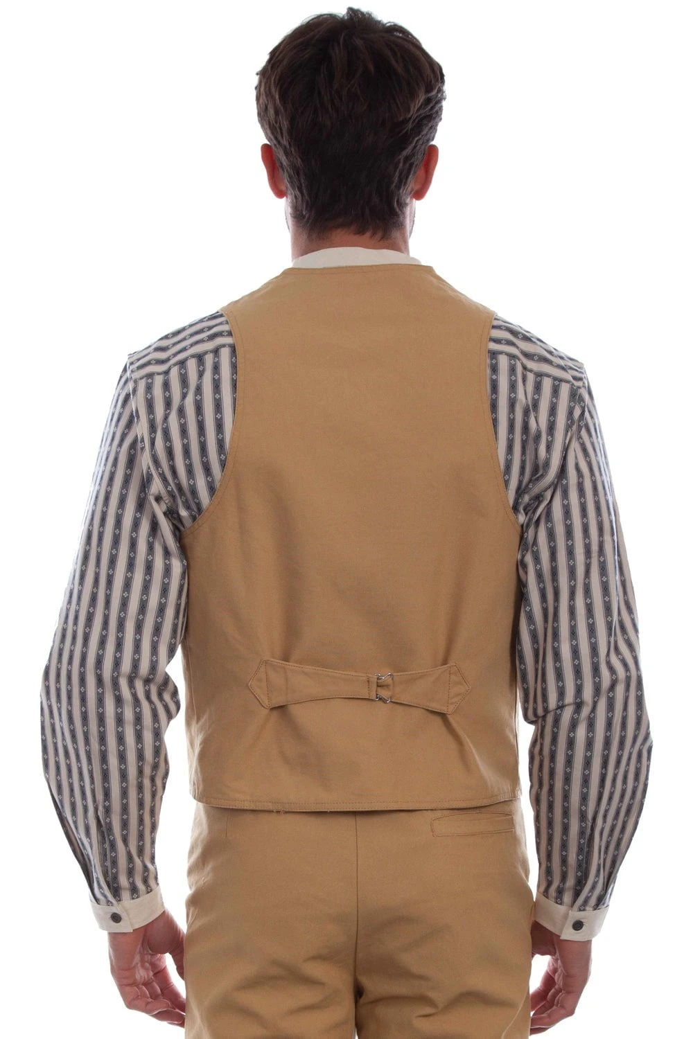 Scully Mens Wheat 100% Cotton Vintage Lapels Vest - Image 2
