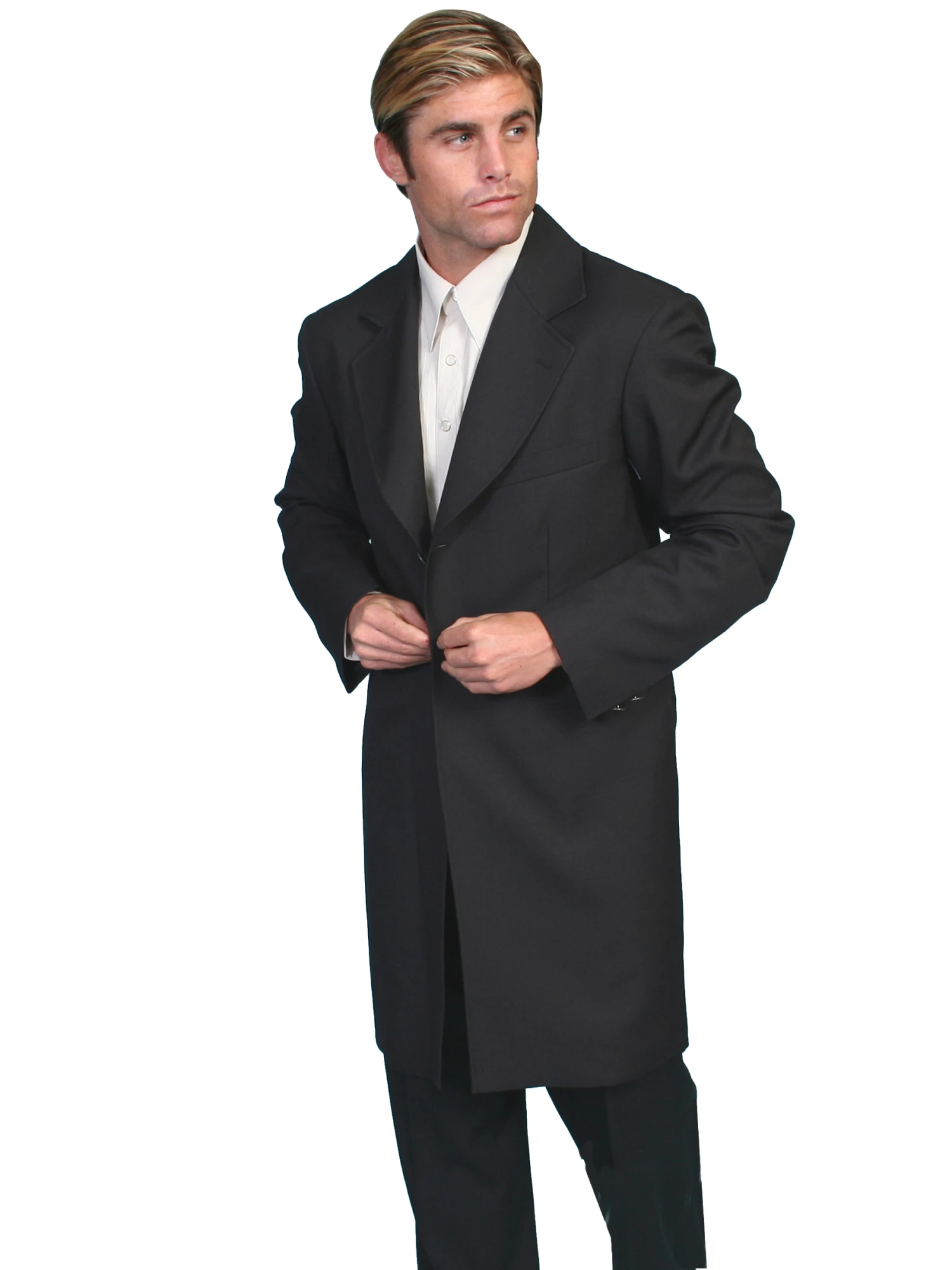 Scully Men's RangeWear Long Black Frock Coat
