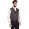 Scully Men's Rangewear Paisley Vest - Brown