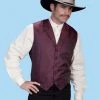Scully Men's Rangewear Paisley Vest - Burgundy