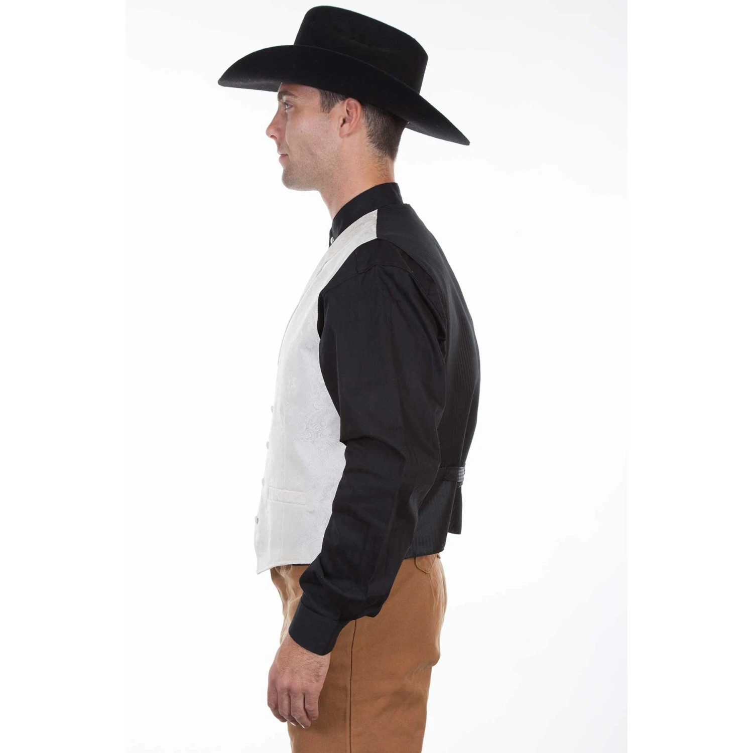 Scully Men's Rangewear Paisley Vest - Cream - Image 3