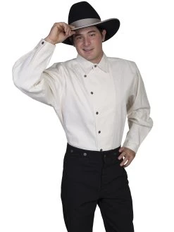 Scully Men's RangeWear Osnaburg Shirt - Natural