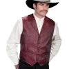 Scully Rangewear Mens Red Polyester Dragon Classic Vest