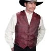 Scully RangeWear Men's Notch Collar Dragon Vest - Red