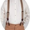 Scully Rangewear Beige Elastic Steel Diamond Suspenders