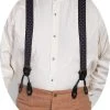Scully Rangewear Black Elastic Steel Diamond Suspenders