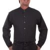 Scully Mens Black 100% Cotton Square L/S Shirt