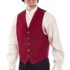 Scully Mens Burgundy Wool Blend Vest