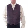 Scully Mens Burgundy Polyester Distinguished Vest
