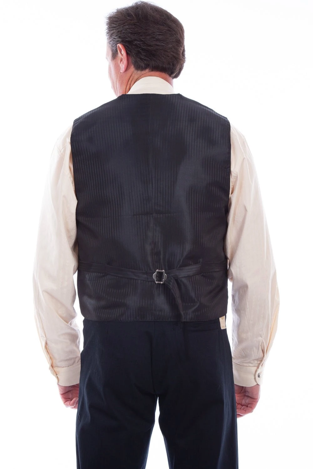 Scully Mens Pewter Polyester Distinguished Vest - Image 2