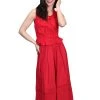 Scully RangeWear Womens Red 100% Cotton Crochet Lace Sleeveless Petticoat