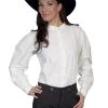 Scully Rangewear Ladies Ranch Blouse - Ivory