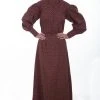 Scully Womens Burgundy 100% Cotton Vtg Ranch Skirt