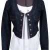 Scully Womens Indigo Cotton Blend Scoop Jacket