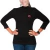 Scully Womens Black 100% Cotton Turtleneck Sweater