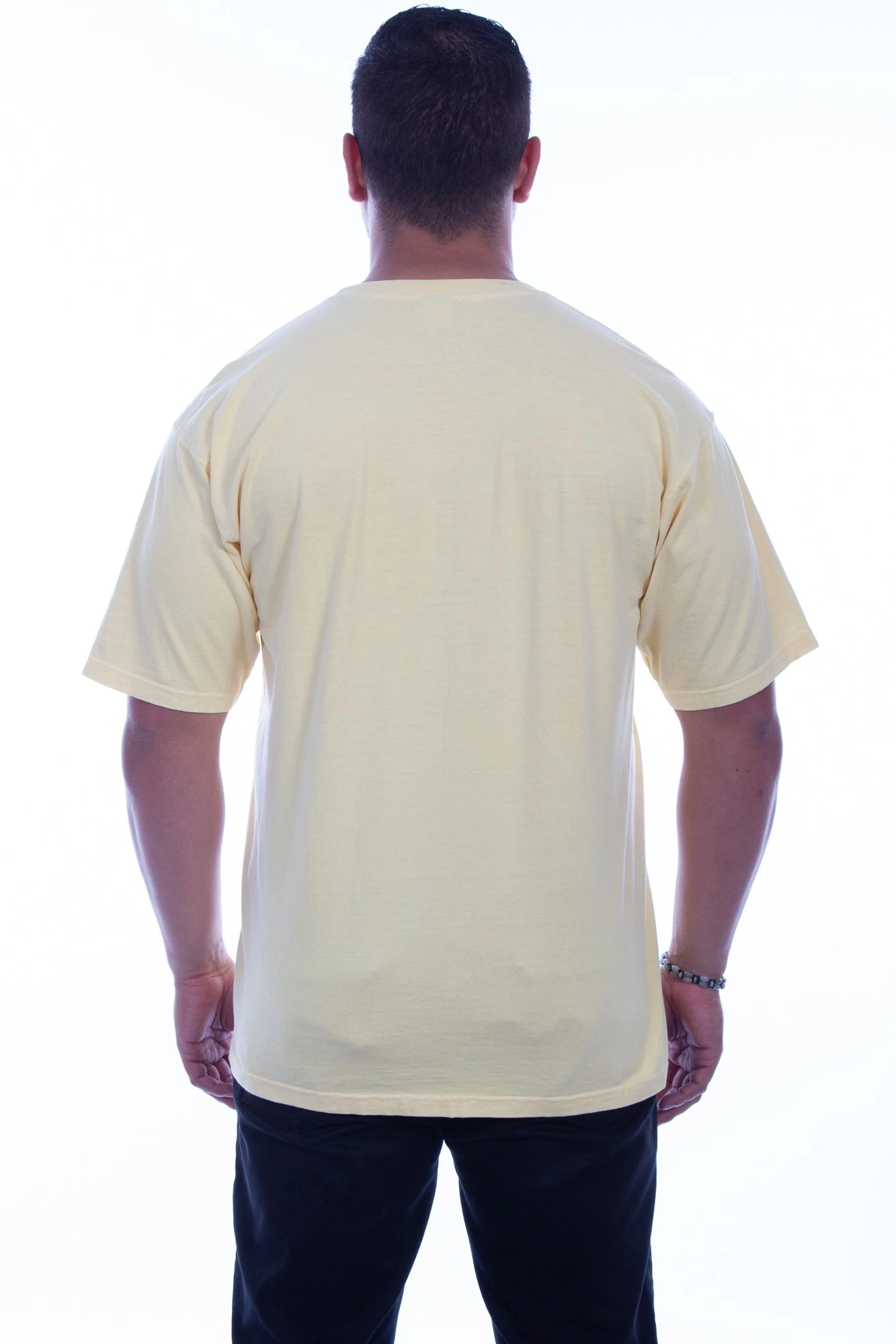Scully Mens Yellow 100% Cotton Crew S/S T-shirt - Image 2