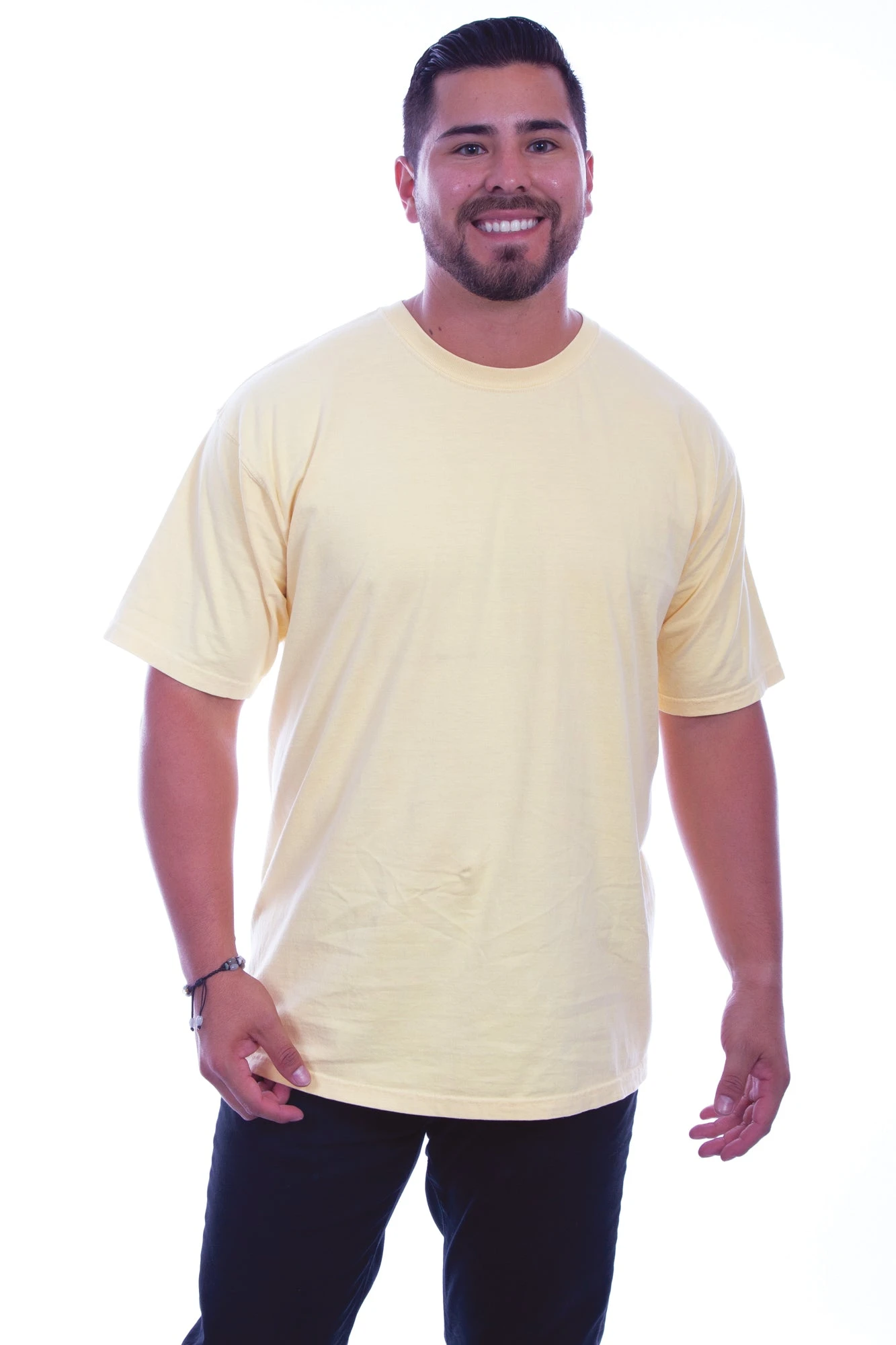 Scully Mens Yellow 100% Cotton Crew S/S T-shirt