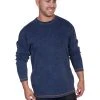Scully Mens Navy 100% Cotton Beefy L/S T-Shirt