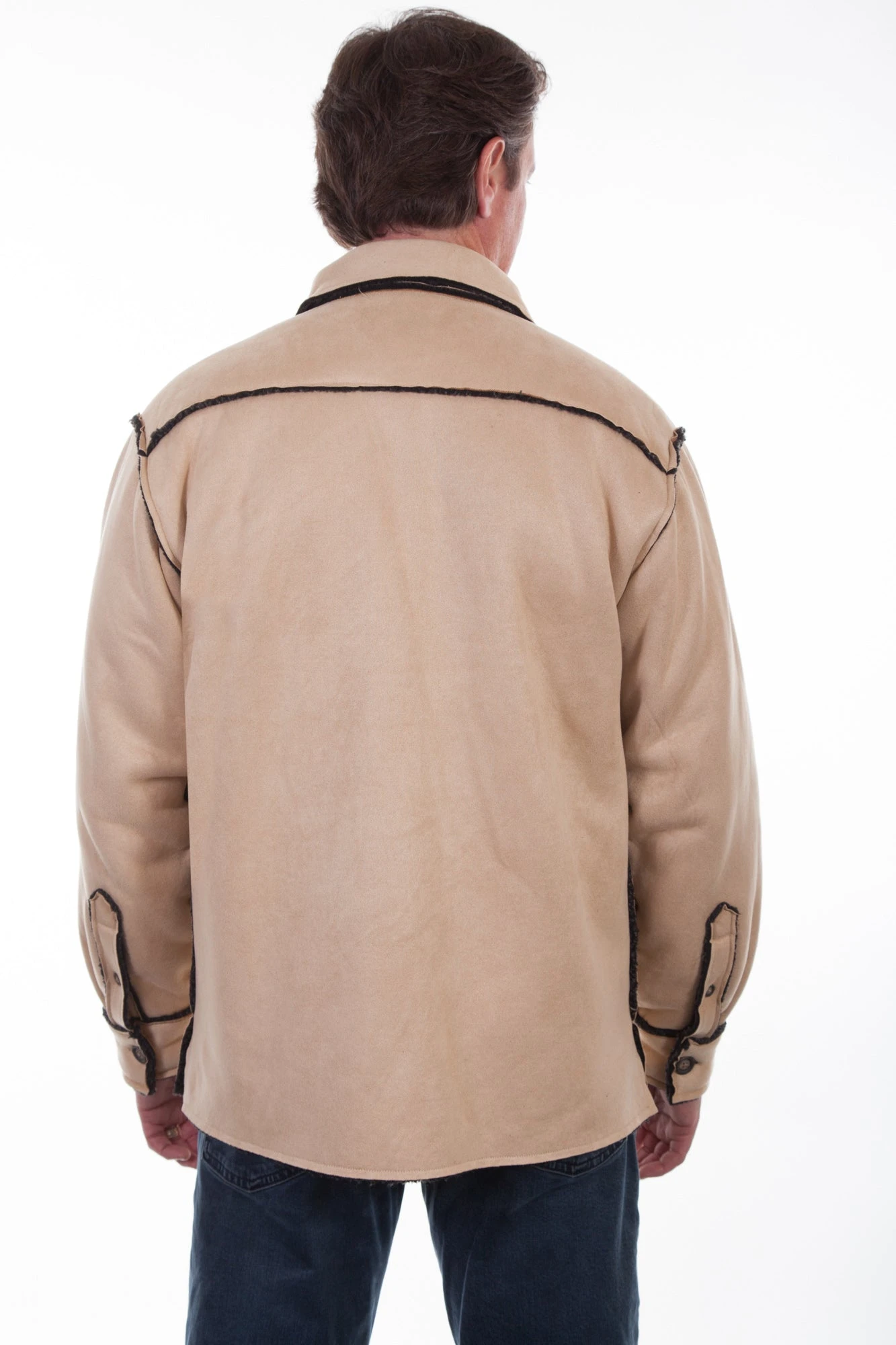 Scully Mens Bark Polyester Sherpa Jacket - Image 2